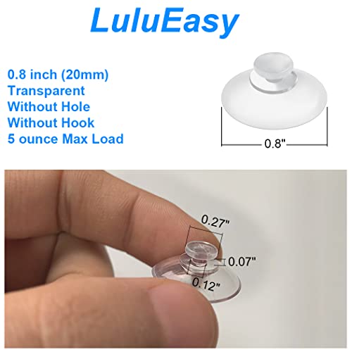 12 Pieces 0.8 inch Mini Clear Suction Cups for Glass, Without Hooks Without Holes, Plastic Sucker Pads for Festival Decoration Home Organization Window Car - size: 0.8"+no-hooks"