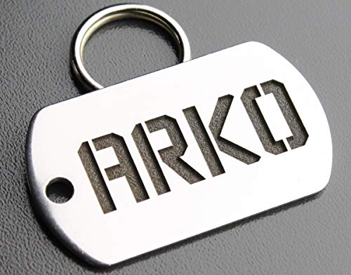 DEEP Engraved Premium Dog & Cat ID Tag – Personalized, Stainless Steel, Long-Lasting Durability - XL-Military 1-1/8" X 2" (2-Side Engraving) - style: XL-Military 1-1/8" X 2"