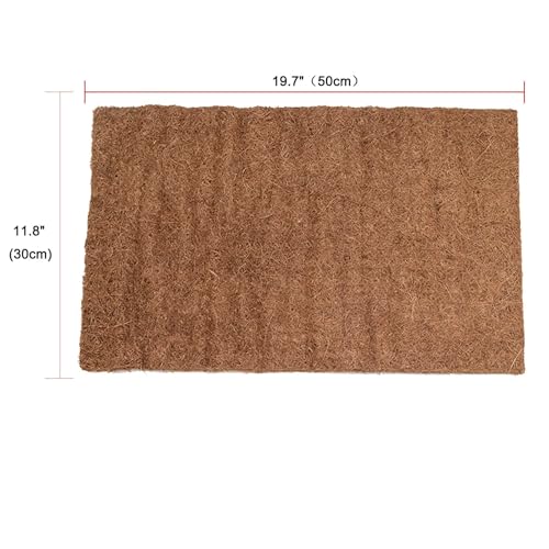Hamiledyi Reptile Carpet Natural Coconut Fiber Tortoise Carpet Mat for Pet Terrarium Liner Reptile Supplies for Lizard Snake Chamelon Turtle Bedding Bunny Rabbit Mat (4 Pcs) - size: 4 Packs/19.7 x 11.8 Inch