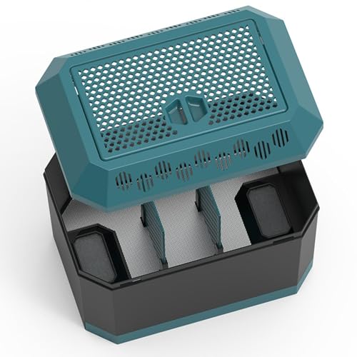 Reptile Feeding Box Enclosure Cage Breathable Tank Hatching Case Terrarium Animal Habitat for Chameleons Frogs Lizards Snakes 8.43x5.83x5.51 inch