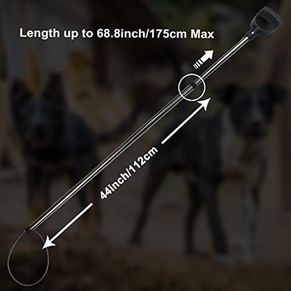 Yorikyas Animal Catch Pole Control Tool Kit -44 inch | for Dogs Feral Cat Raccoons Hog Pig Fox Coyote Bulldog Wolf Goat Calf Catching
