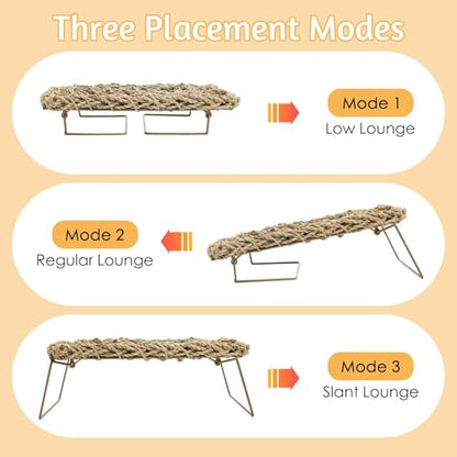BNOSDM 2PC Reptile Basking Platform for Bearded Dragon Bed Tank Accessories - color: 2PCS Hammock