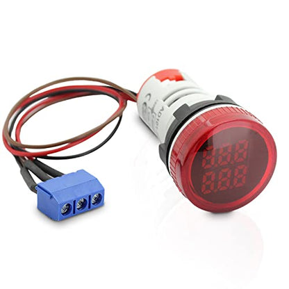 Digital Led Display Indicator Light Counter 22mm, Measuring Range 0-99999, Signal Light for Mount Panels - AD101-22CT Model, Circle Panel, Red (3 Pack) - style: Red - Counter