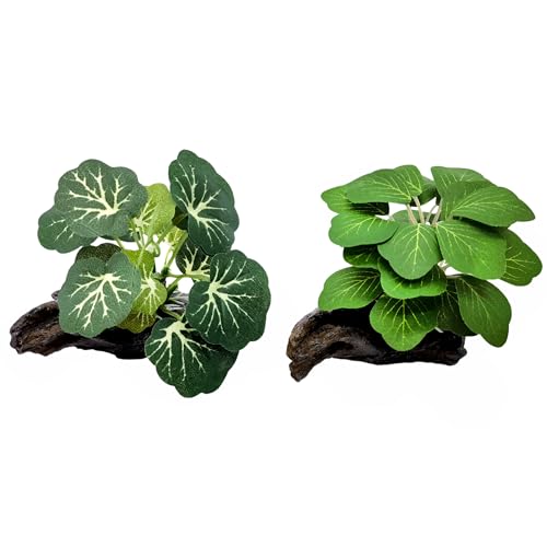 M2cbridge Artificial Fish Tank Plants Silk Aquarium Plastic Plant Aquatic Water Grass Foreground Decor(2PCS Small Green) - color: 2pcs Small Green