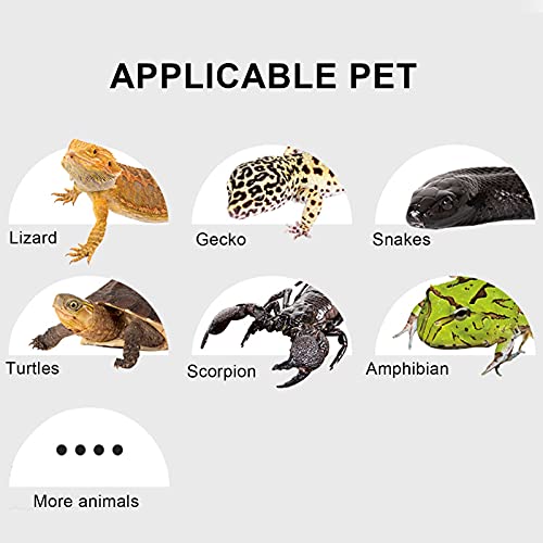 USB Reptile Heat Pad, 3 Level Temperature Control, Heat Mat for Lizards Snakes Turtles, PU Leather, Stimulate Appetite and Metabolism, Easy to Clean, Pet Accessory