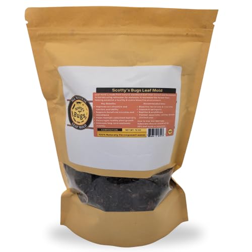 SCOTTY'S BUGS All Natural Leaf Mold for Bioactive Terrariums & Vivariums – Perfect for Isopods, Springtails, Amphibians & Reptiles – 12oz. Pack - size: 12oz-LeafMold