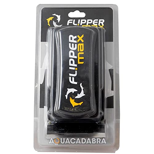 FL!PPER Flipper Cleaner Float - 2-in-1 Floating Magnetic Aquarium Glass Cleaner - Fish Tank Cleaner - Scrubber & Scraper Aquarium Cleaning Tools – Floating Fish Tank Cleaner, Max - size: 1 Count (Pack of 1)