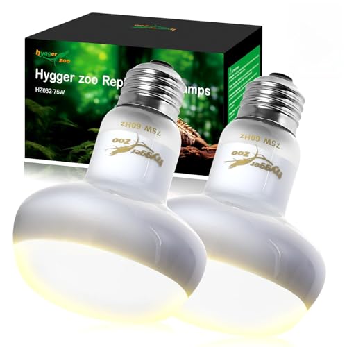 Reptile Heat Lamp Bulbs 100W (2-Pack) – Efficient Heating & Simulated Sunlight Basking Light for Amphibians, Bearded Dragon, Lizard, Turtle, Chicken – E26 Base - color: White, size: 100W