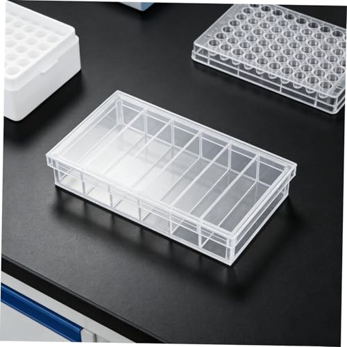 INOOMP Acrylic Incubator Box with Lid 6-Well Tray for Laboratory Specimen Observation and Small Pet Breeding Acrylic Reptile and Fish Breeding Box