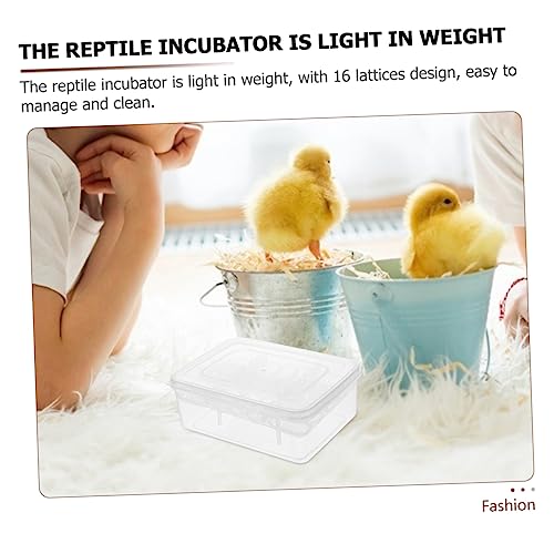 Angoily Plastic Reptile Egg Incubator with Transparent Hatchery Box for Hatching Gecko and Lizard Eggs for Snakes and Turtles Professional Incubation