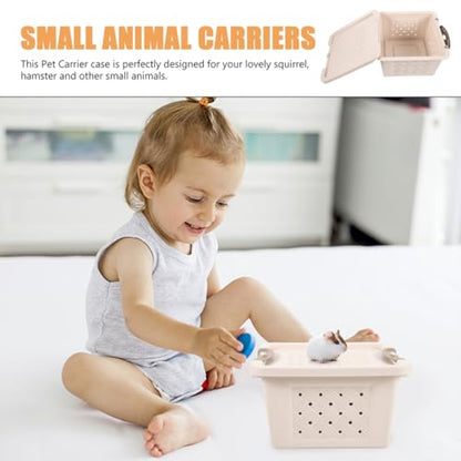 BESPORTBLE 2pcs Small Animal Carrier Case for Hamster Guinea Reptile Bird Portable Pet Transport Box Breathing