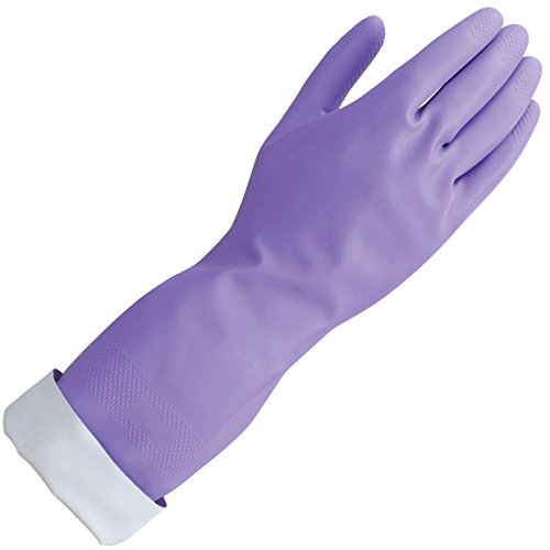 Mr. Clean Loving Hands Reusable Heat Resisting Cleaning Gloves with Cotton Flock Lining, Medium