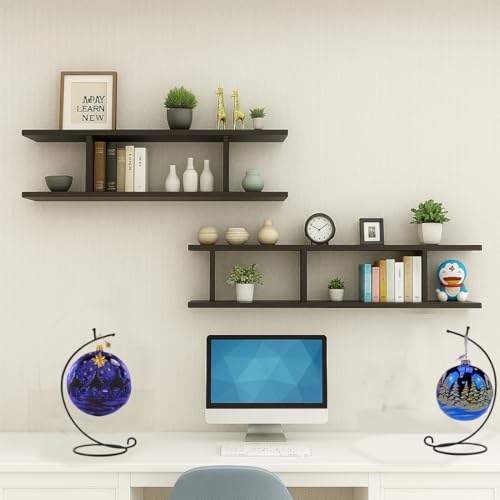 Ornament Display Stand ,6 PCS 9'' inch Air Plants Holder, Planter Terrariums Hanger, Black Iron Wire Hanging Hook for Glass Crystal Witch Ball,Easter Christmas Decoration,Wedding Party Office Home Decor