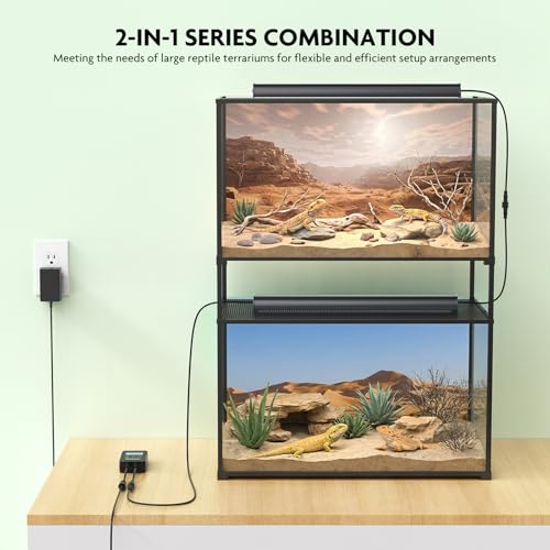 PAIZOO UVB Light for Reptiles, 2-in-1 LED Full Spectrum Reptile Light Kit | 2-Pack 16" UVB reptile light kit, 4 Preset Modes Cover Ferguson Zone Timer Reptile Lamp Great for Most Reptiles - size: PZUV-80B (2-Pack)