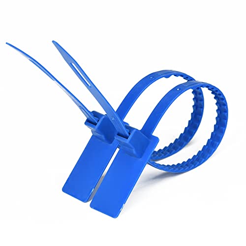 Heavy Duty Plastic Security Seal - Self Locking, Tamper Evident, Truck Trailer Seals (337 mm, Blue, 100 PCS) - color: Blue, size: 100 PCS