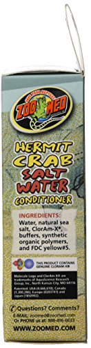 Zoo Med Hermit Crab Salt Water Conditioner (Pack of 2) - size: 2.25 fl. oz. (Pack of 2)