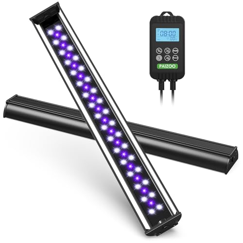 PAIZOO LED UVB Light for Reptiles 16" UVA UVB Reptile Light with Controller | Auto and Manual Modes, Full Spectrum Reptile Lamp Bar Ideal for Bearded Dragon, Lizards, Snakes, Turtles, 14W - size: PZUV-40B (1-Pack)