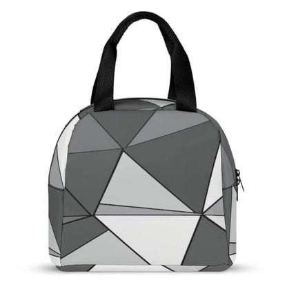 Stylish Geometric Insulated Lunch Bag for Women Men, Large Capacity Thermal Lunch Tote Bag with Handle - color: Stylish Geometric