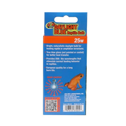 Zoo Med 3 Pack of Daylight Blue Reptile Bulbs, 25 Watts