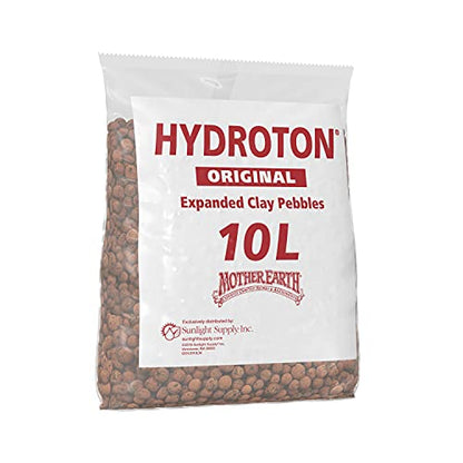 Hydroton Original Clay Pebbles - 10 Liter | Lightweight Expanded Clay Aggregate Made in Germany - size: 10 Liter