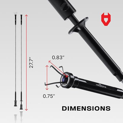 NoCry Magnetic Flexible Claw Grabber Pickup Tool with Bright LED Light - 27.7in Long Magnetic Pickup Tool, Retractable Claw Grabbing Tool, Magnetic Grabber Tool with 5lb Pull Strength Pick Up Tool - style: Claw Grabber with LED light