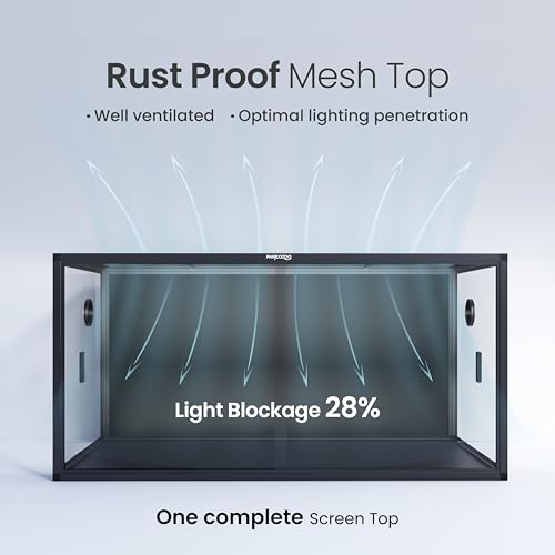 120 Gallon Bearded Dragon Tank,48" x 24" x 24" Reptile Tank with Sliding Door Top Screen Ventilation, Front Opening Reptile Enclosure for Easy Maintenance | Stackable 4x2x2 Reptile Enclosure,Optimal Ventilation & Light Penetration by Rust Proof Mesh Top,E