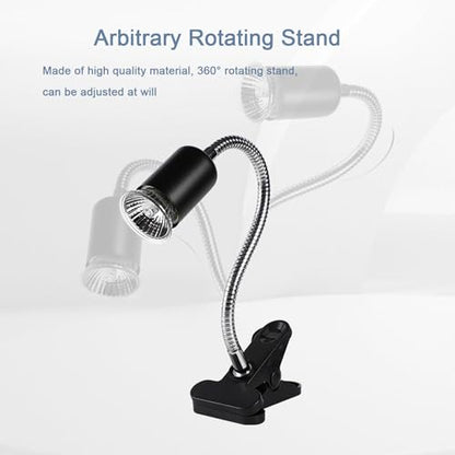 Heat lamp for reptiles，UVA UVB Turtle Heating Lamp with Two Heat Bulbs, Turtle Basking Light with 360° Rotatable Hose & Clamp & Adjustable Switch for Bearded Dragon Reptiles Turtle Lizard Snake - style: Reptile Heat Lamp