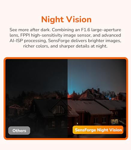 SensForge Wireless Window Camera Anti-Glare, Dual-Band 2.4GHz & 5GHz Wi-Fi Security Camera for Home, Free Smart Human, Vehicle & Animal Detection, 2-Day Cloud Available, Two-Way Talk, Easy No-Drill