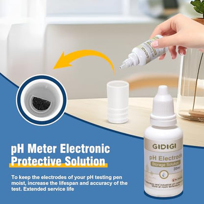pH Meter Calibration Buffer Includes pH 7.00, 10.01 and Storage Solution | Calibration Buffer 250ml*2,Probe KCL Storage 30ml*1, pH Meter Accessories - color: Blue