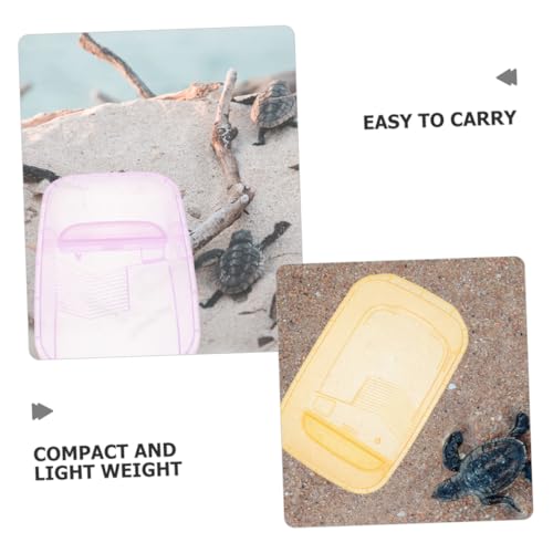 4pcs Turtle Tank Aquarium with Platform Plastic Reptile Habitat for Turtles Crabs Amphibians Convenient Cleaning and Multi-use Design