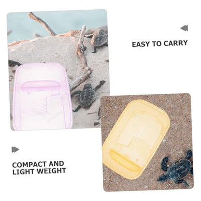 4pcs Turtle Tank Aquarium with Platform Plastic Reptile Habitat for Turtles Crabs Amphibians Convenient Cleaning and Multi-use Design