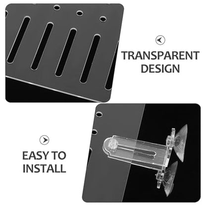 GLEAVI Fish Tank Divider Acrylic Aquarium Separator with Suction Cups 35x30cm Isolation Board for Reptile and Fish Tank Separation