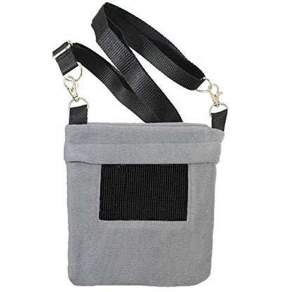 Exotic Nutrition Economy Carry Bonding Pouch (Grey) - for Sugar Gliders, Squirrels, Marmosets, Hamsters, Rodents, Rats, Reptiles, & Other Small Pets… - color: Grey