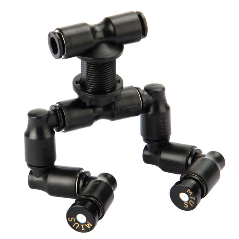 Reptiles 360° Rotating Fogger Mist Sprinkler Terrarium Adjustable Nozzle Greenhouse Garden Irrigation Pet Cooling System(Double Head) - color: Double Head