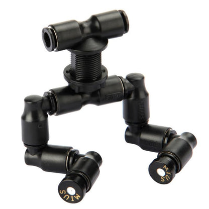 Reptiles 360° Rotating Fogger Mist Sprinkler Terrarium Adjustable Nozzle Greenhouse Garden Irrigation Pet Cooling System(Double Head) - color: Double Head