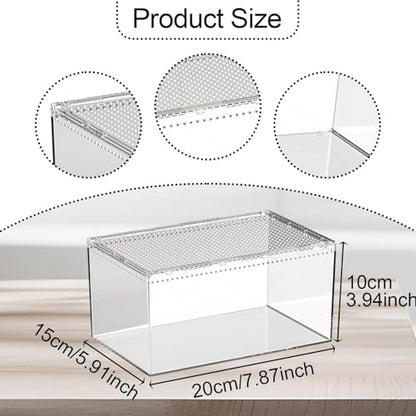 Reptile Breeding Box Enclosure Cage for Geckos Hermit Crabs Hatching Case