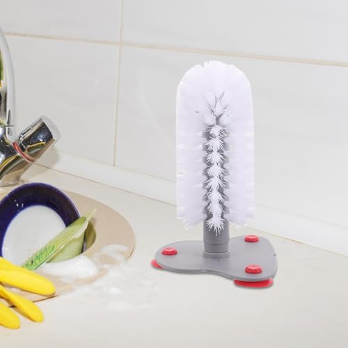 Turtle Scrub Brush with Suction Cup for Tank Cleaning Soft Bristles Abs Material for Effective Turtle Shell and Skin Care for Small Cups and Reptile Tanks