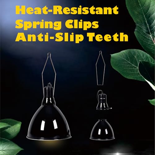 Upgraded Mounting Spring Clips for Reptile Habitat Lighting Domes (2 Pack) - Universal Terrarium Lid Clamps, Secure Heat Lamp Dome Lock Stainless Steel Material - size: 2Pack