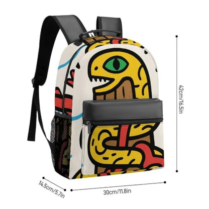 Snake Totem Pole Laptop Bag Back Pack Travel Backpack Sports Work Backpacks Teacher Bookbag 16.5in