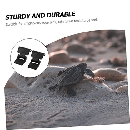 8pcs Reptile Feeding Tank Buckle Easy Install Glass Turtle Terrarium Escape Latch Clips for Turtles and Reptiles and Aquarium Accessories
