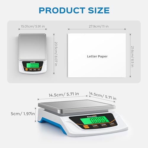 Digital Scale 0.1 Gram Accuracy Precision Lab Scale 6000g Scientific Digital Balance for Laboratory, Jewelry Weighing