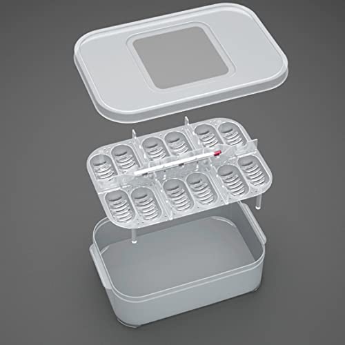 Reptile Incubation Box Reptile Incubator Egg Tray Hatching Box with 12 Grids for Turtle Gecko Lizards Mane, Reptile Hatching Box, standard, style 1