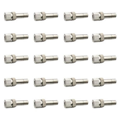 20PCS Misting Nozzles, Silver 6mm Misting Nozzles for Gardens, Landscaping, Setting up Greenhouse Watering Systems, Reptile Misting Systems, Home Irrigation Systems, Outdoor Cooling Systems - size: 20PCS