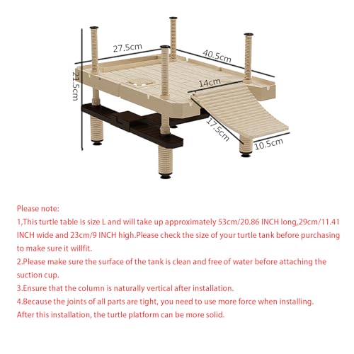 Large turtle basking platform for aquatic turtles, Floating dock turtle -SIZE:L