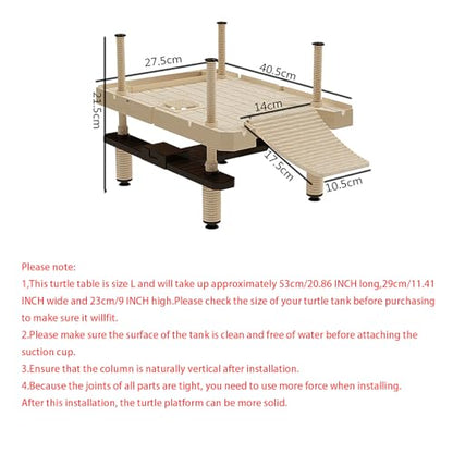 Large turtle basking platform for aquatic turtles, Floating dock turtle -SIZE:L