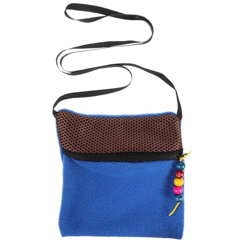 Breathable Hamster Travel Pouch Small Animal Carrier Bag with Shoulder Strap for Outdoor Use Bunny and Rat Dark Blue Reptile Carrier Random Random Color