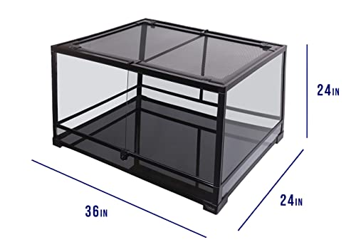 Carolina Custom Cages, 36Lx24Wx24H Tall Large Deep Terrarium; Easy Assembly - size: 36Lx24Wx24H