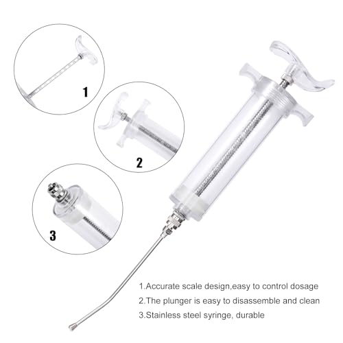 20ML Baby Bird Feeding Syringe Set Pet Syringe | With 6 Pcs Curved Gavage Feeding Tubes and Bird Drinker Stainless Steel Metal Feeding Spoon for Baby Birds Parrot Small Pet - size: 20ML
