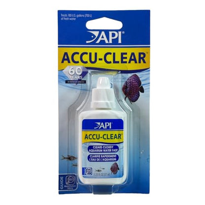 API ACCU-CLEAR Freshwater Aquarium Water Clarifier 1.25-Ounce Bottle (111A) - size: 1.25-Ounce