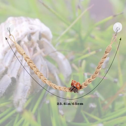 Hermit Crab Climbing Toys, Reptile Rope Ladder Supplies, Tank Aquarium Terrarium Vines Accessories, Habitat Decor for Lizards Geckos Snakes Bearded Dragon